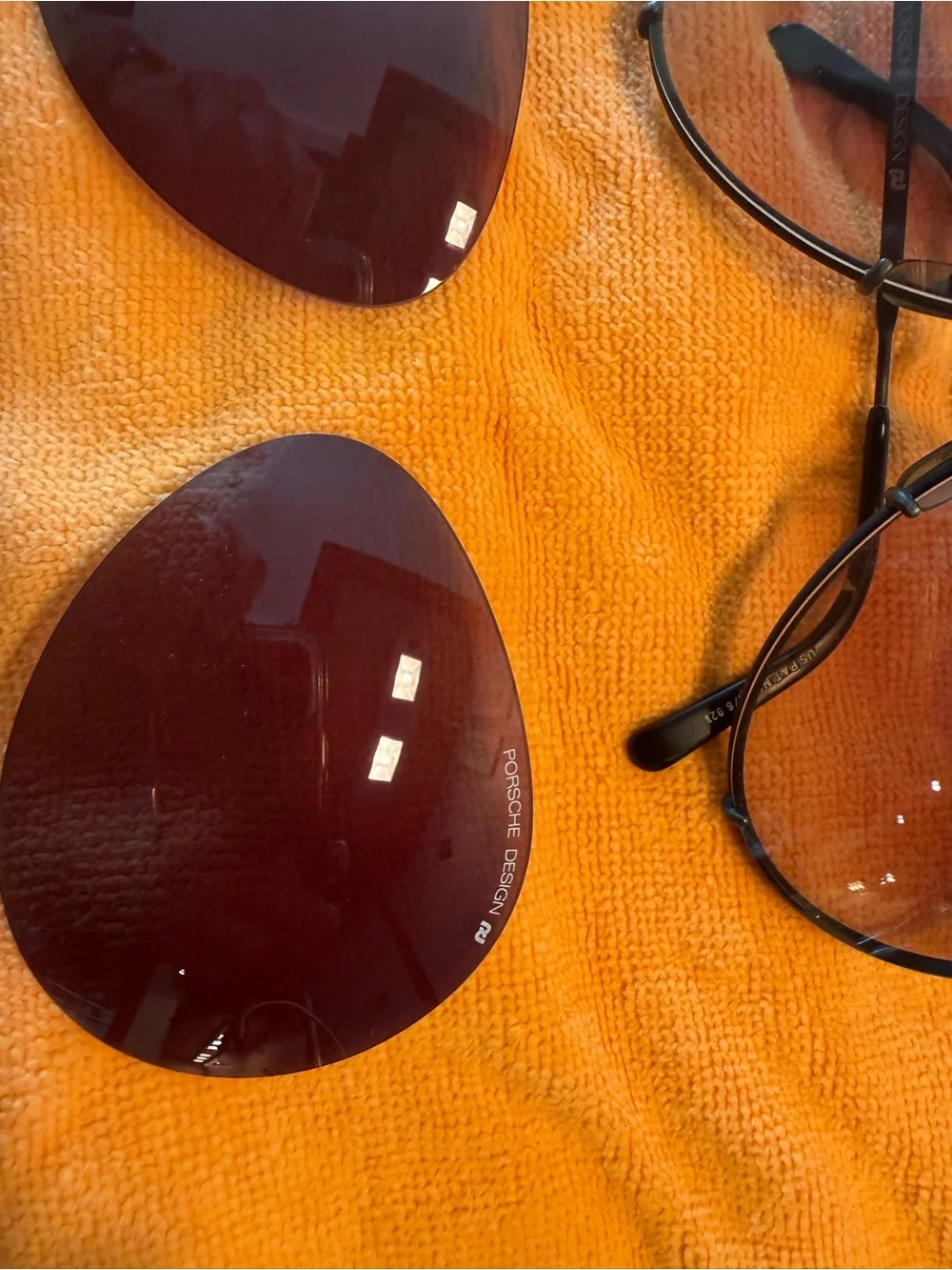 Porsche Design Black Frame Sunglasses with Brown Replacement Lenses